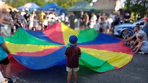 Zdjęcia z uroczystości z okazji święta Policji , które odbyło się 19 lipca 2024 roku w Komendzie Miejskiej Policji w Przemyślu. Piknik z dziećmi z okazji święta Policji