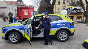 zdjęcia z udziału policjantów podczas 33. finału WOŚP w Przemyślu