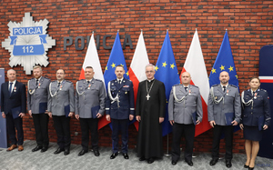 Uroczystość w Sali konferencyjnej im. Państwowego Korpusu Bezpieczeństwa Komendy Głównej Policji wręczenia medali Ordynariatu Polowego Wojska Polskiego.