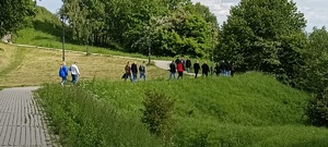 policjanci podczas zwiedzania Centrum Dowodzenia Twierdza Przemyśl