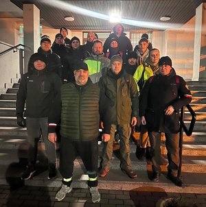 marsz charytatywny z udziałem funkcjonariuszy KMP